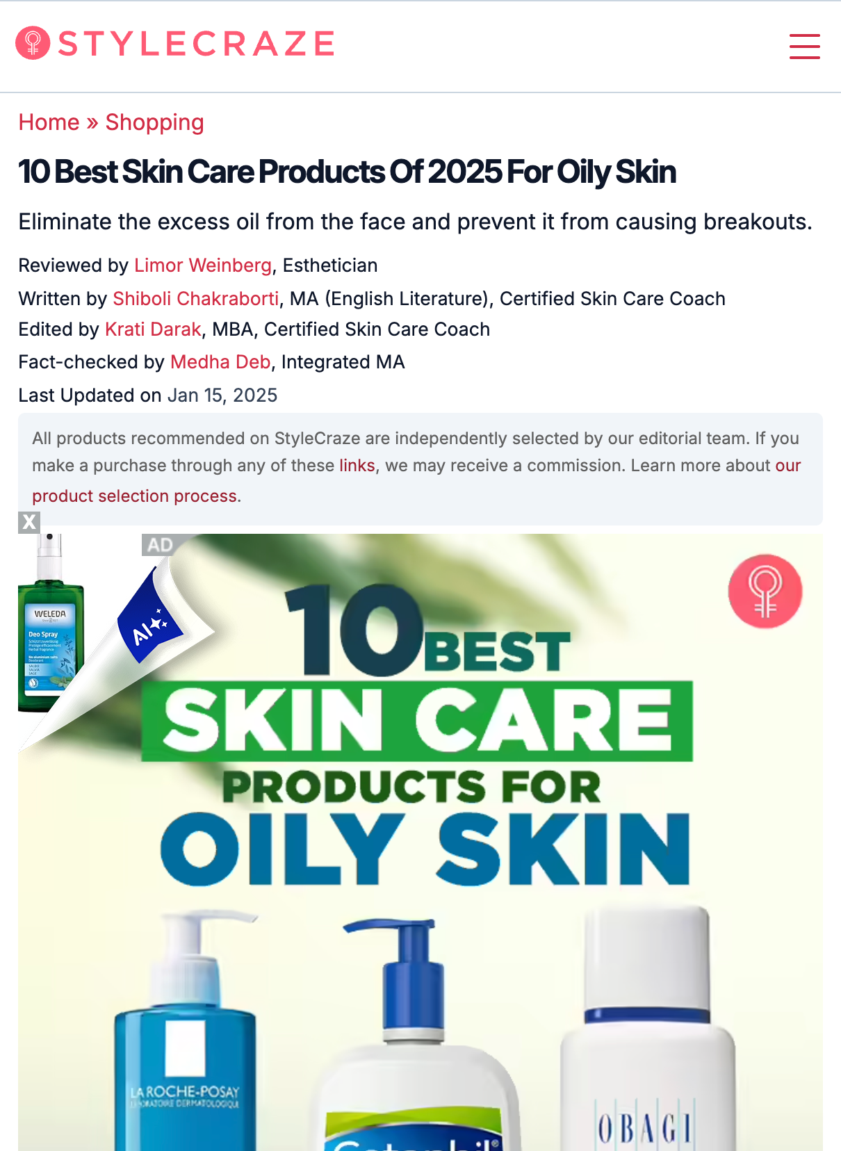 10 Best Skin Care Products Of 2025 For Oily Skin