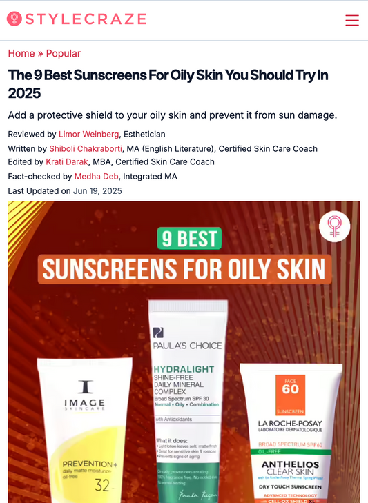 The 9 Best Sunscreens For Oily Skin You Should Try In 2025