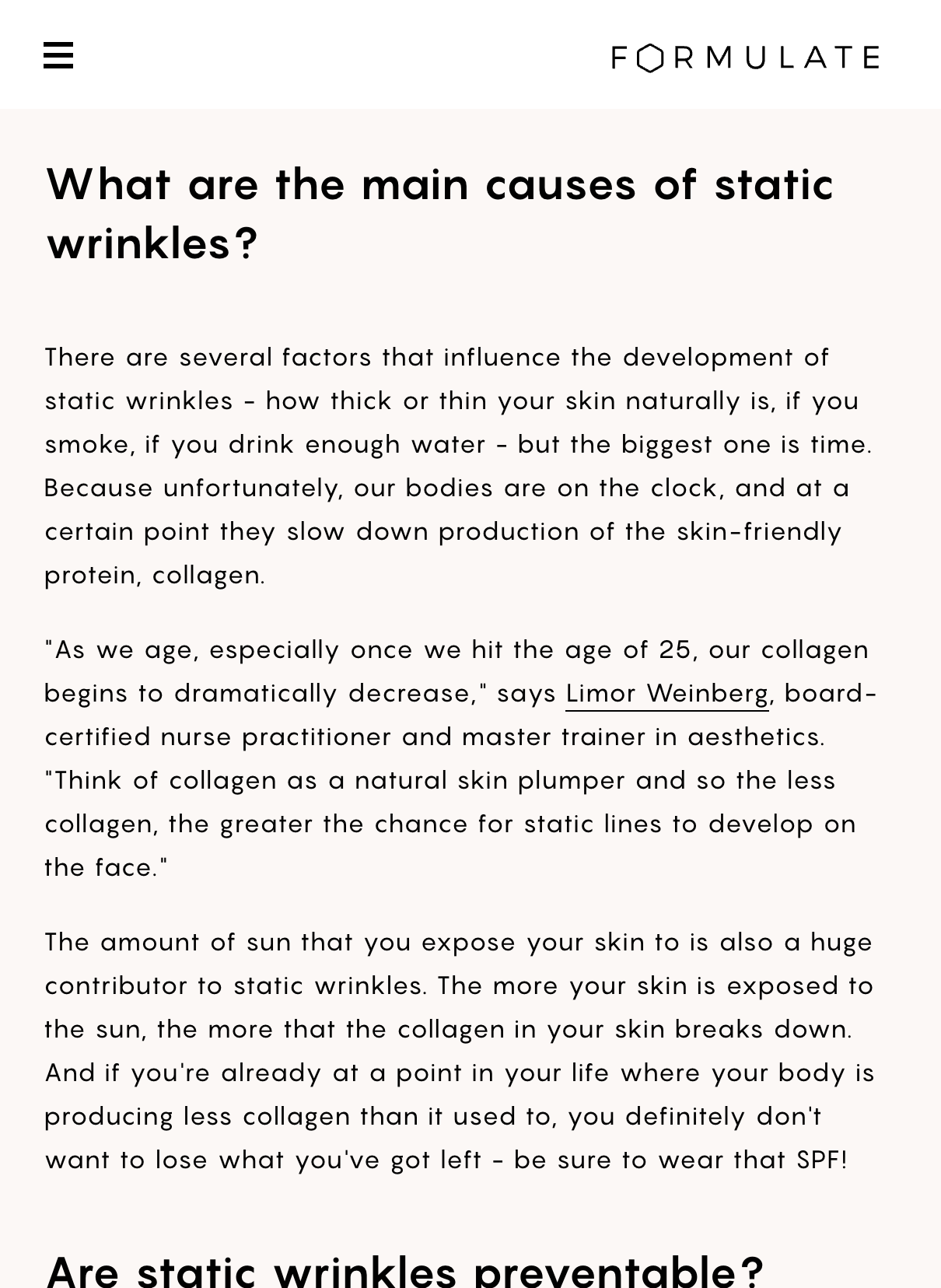 Static Wrinkles 101: Treatment and Prevention