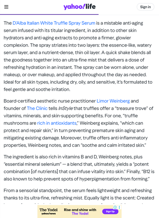 There’s a Truffle-Infused Face Mist Serum That Leaves Skin “Luminous,” Per Shoppers